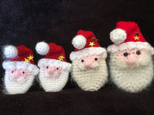 Cara Papa Noel o Santa Claus ©Tejiendo con chico